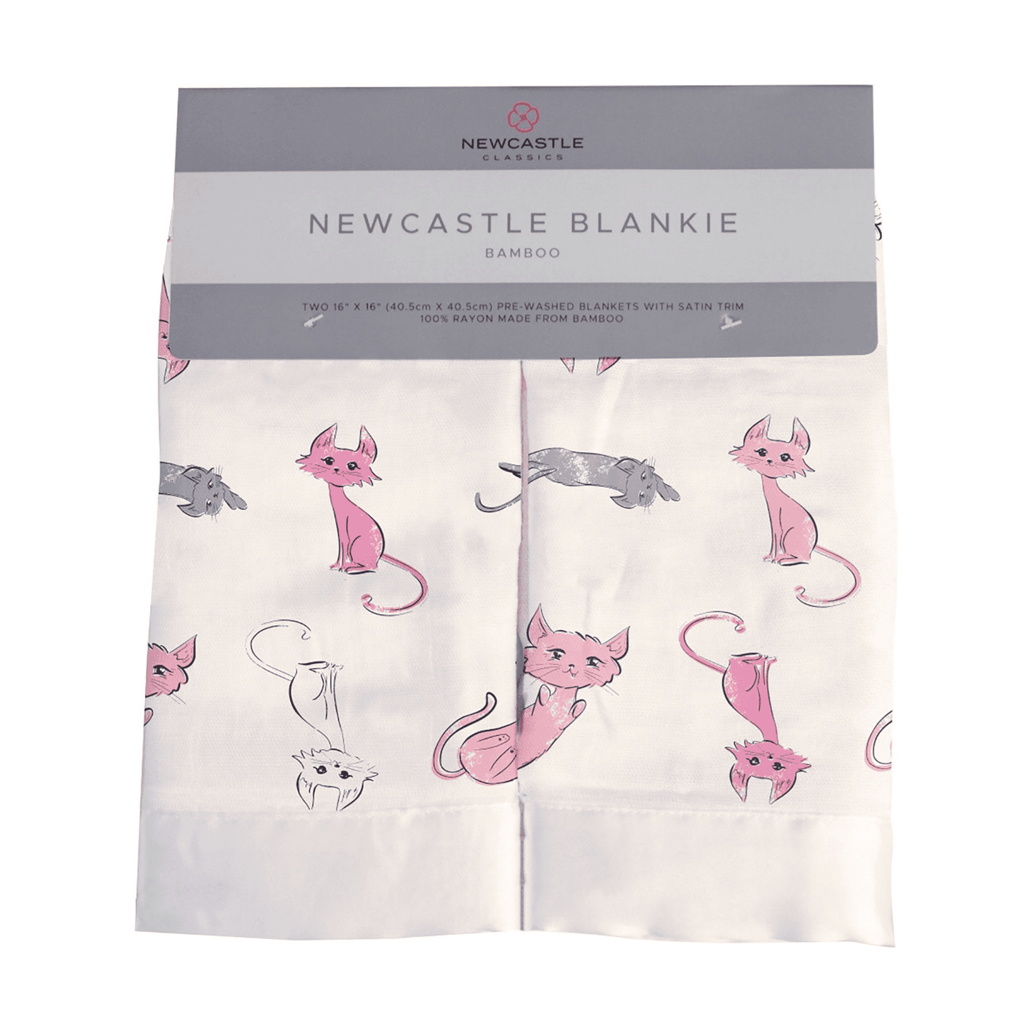 Playful Kitty Bamboo Muslin Security Baby Blankie - The Little Big Store