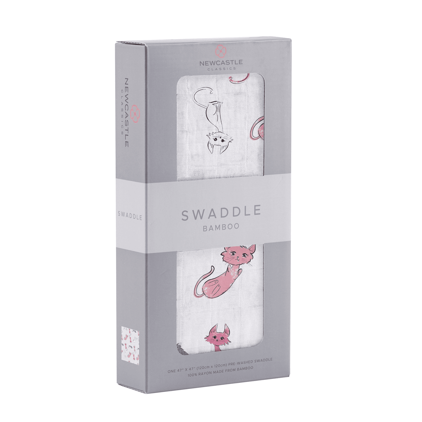 Playful Kitty Bamboo Muslin Swaddle - The Little Big Store