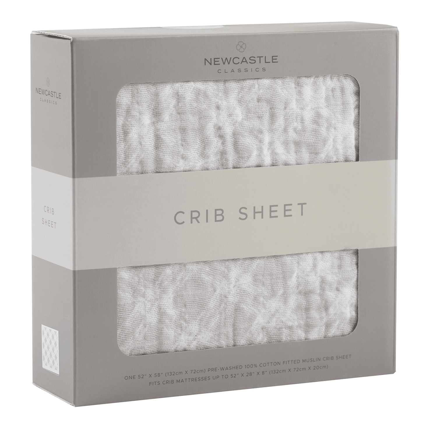 Glacier Grey Plaid Cotton Muslin Crib Sheet - The Little Big Store