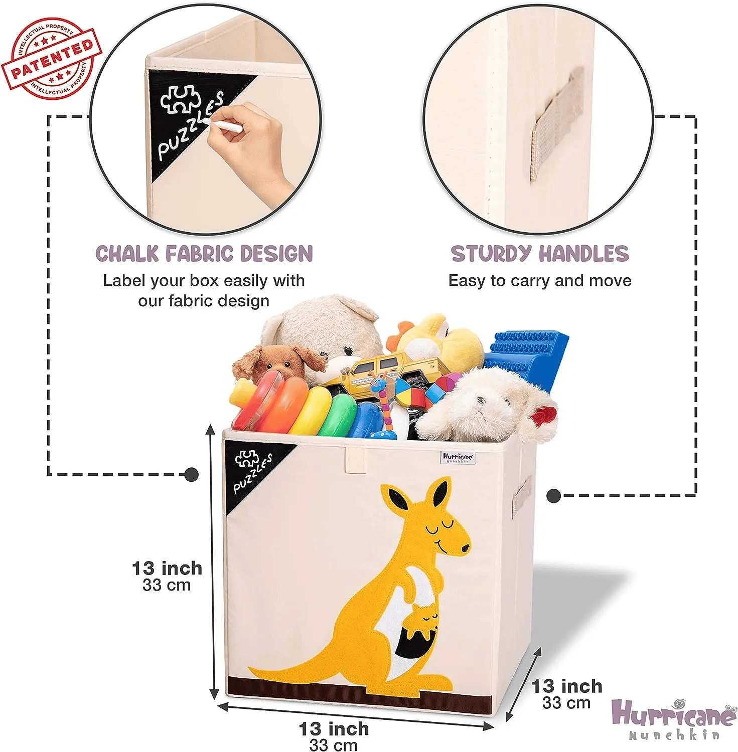 Squared Foldable Storage Box with Animals Multivariant - The Little Big Store