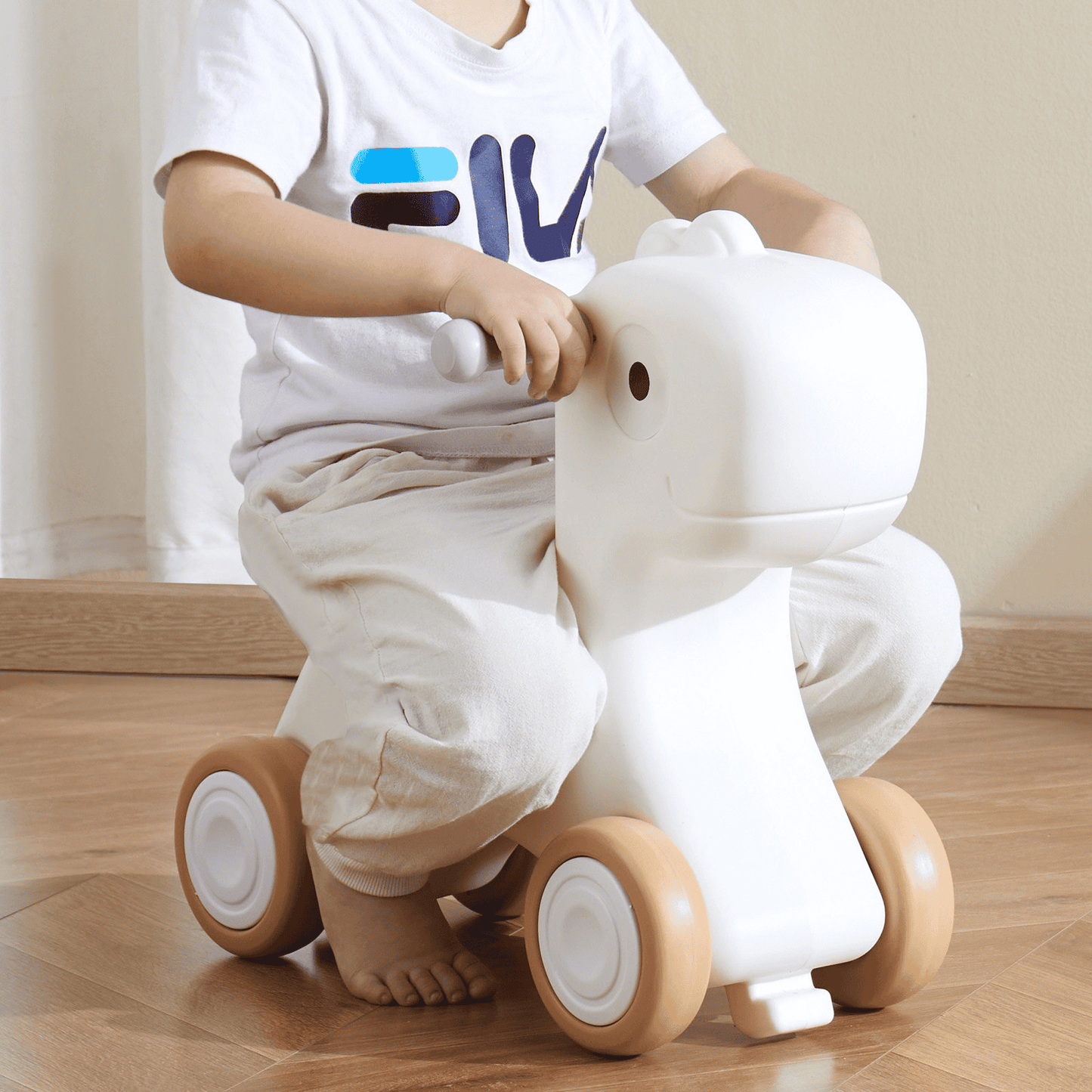 VEVOR 3 in 1 Rocking Horse for Toddlers 1-3 Years, Baby Rocking Horse with Detachable Balance Board and 4 Smooth Wheels, Support up to HDPE Material 80 lbs Kids Ride on Toy, 40° Swinging, Red - The Little Big Store