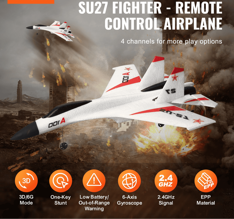 RC Fighter Plane – 6-Axis Gyroscope EPP Foam Remote Control Aircraft