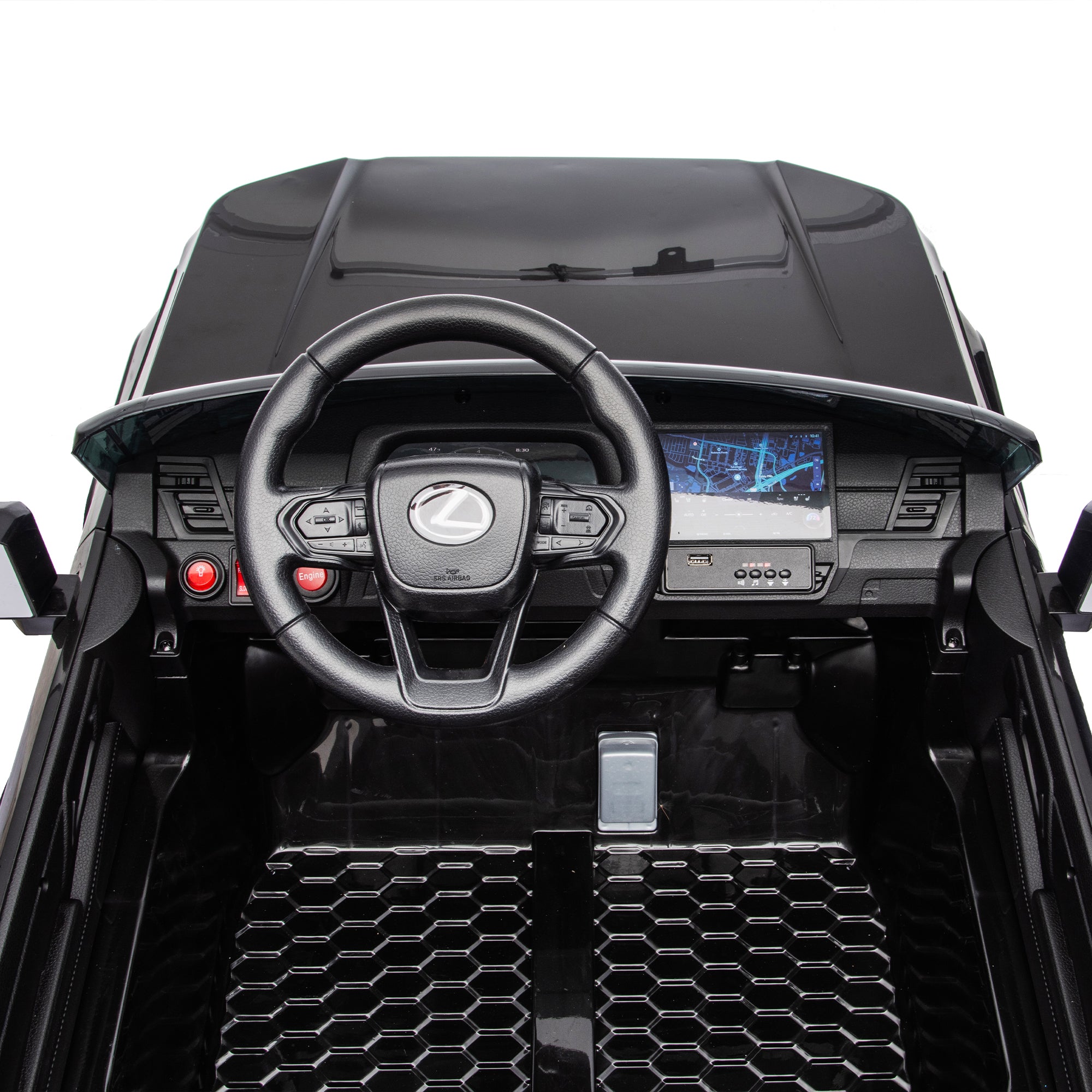 Lexus GX550 24V 2-Seater Kids Ride On Car W/ PC 2.4G, High Chassis and Anti-Slip Grip wheels, Four-wheel Suspension, LED light, Bluetooth&MP3 Music, Speed up to 3.73 MPH for Kids Aged 3-6