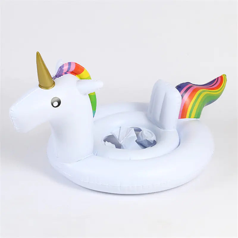 🦢🦄 FloatieFantasy™ Duo – Inflatable Swan & Unicorn Swim Rings for Kids 🌈💦