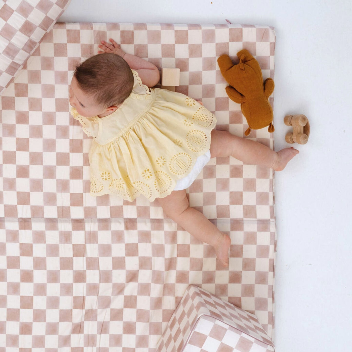 Checker Gumdrop Organic Cotton Mat - The Little Big Store