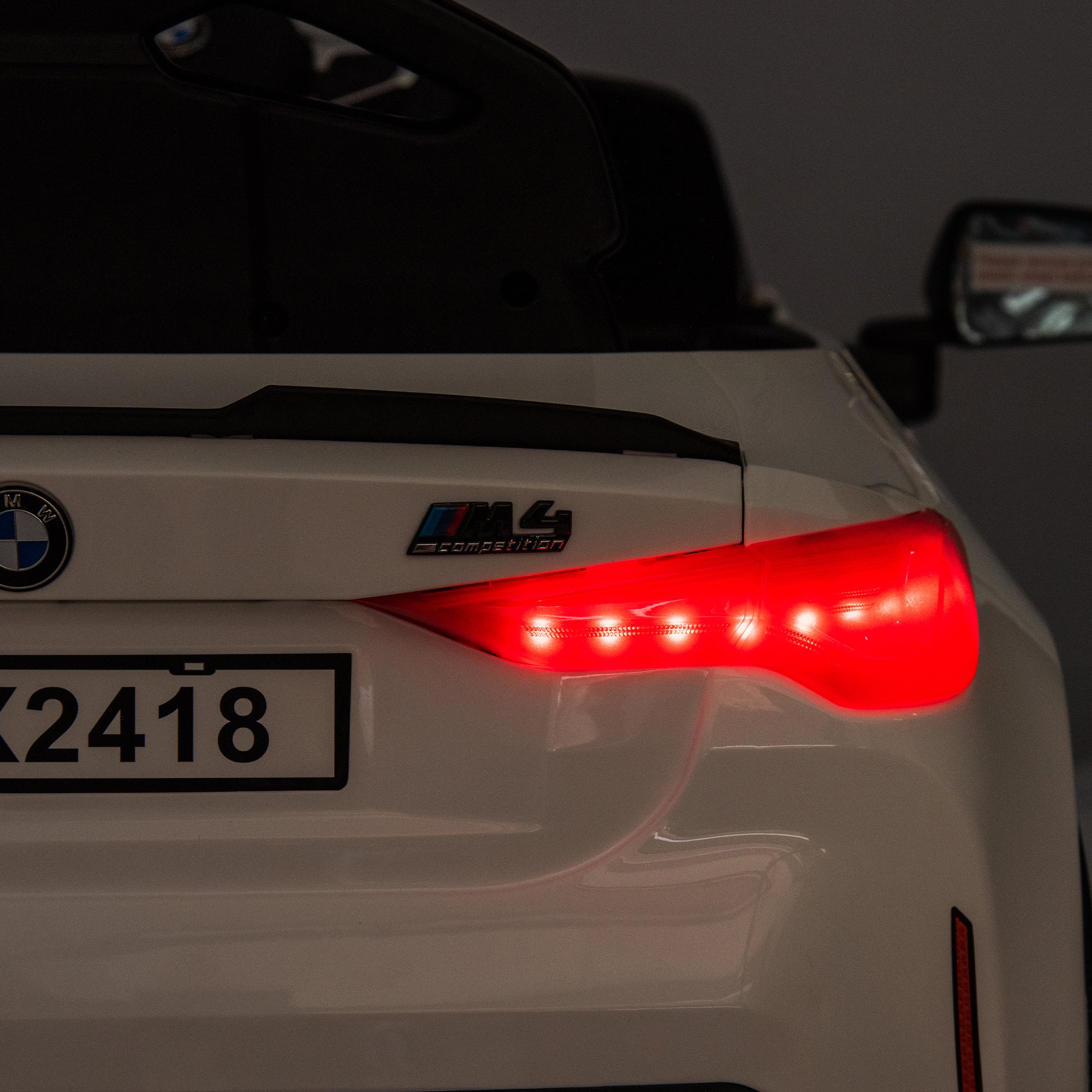 BMW M4 12V Kids Electric Ride-On Car with LED & Music