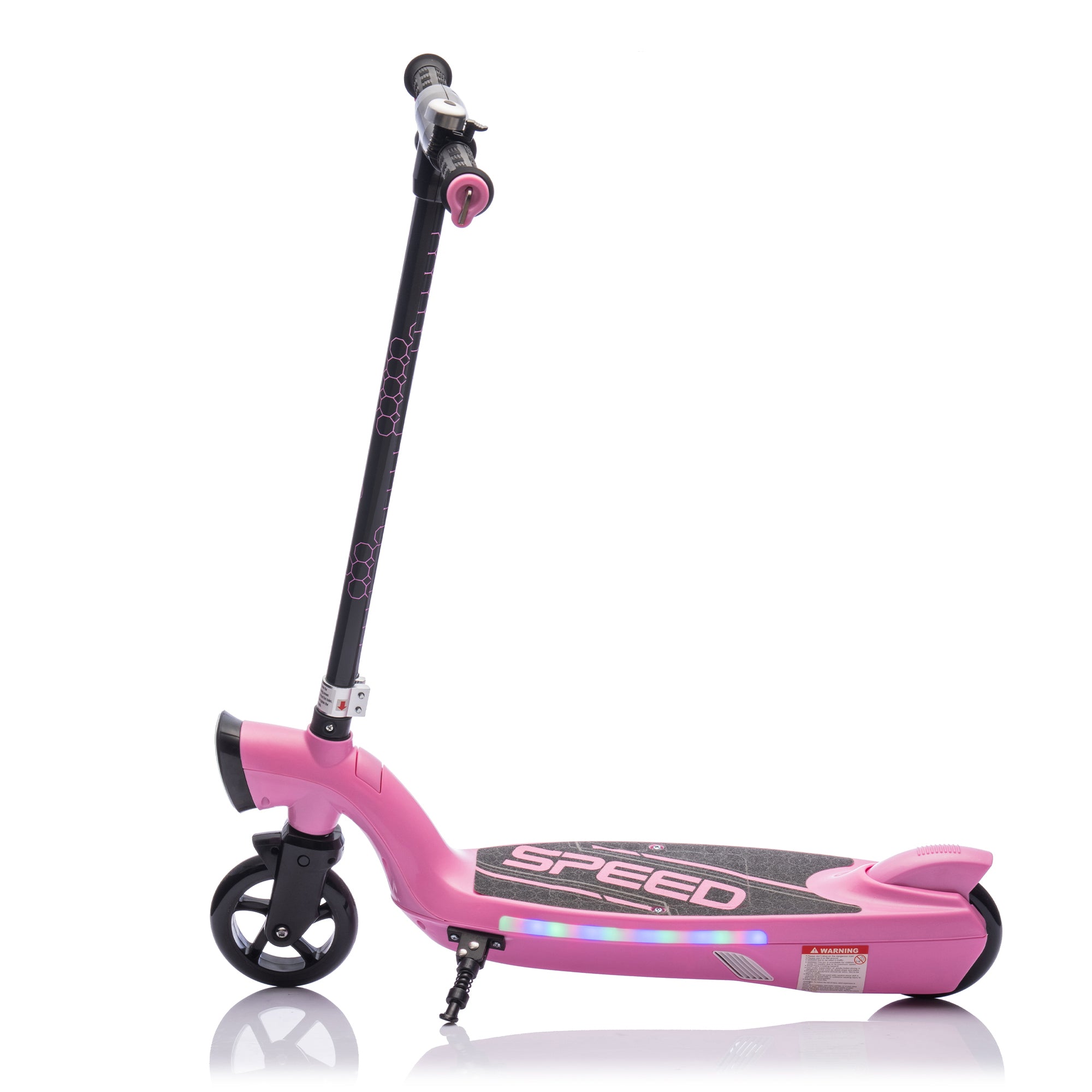 ZoomSpark™ X6 – LED Electric Scooter for Kids 6+ with Kickstand, Bell & Brake