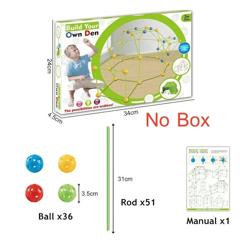Creative Fort Building Blocks Children's Indoor Tent - The Little Big Store