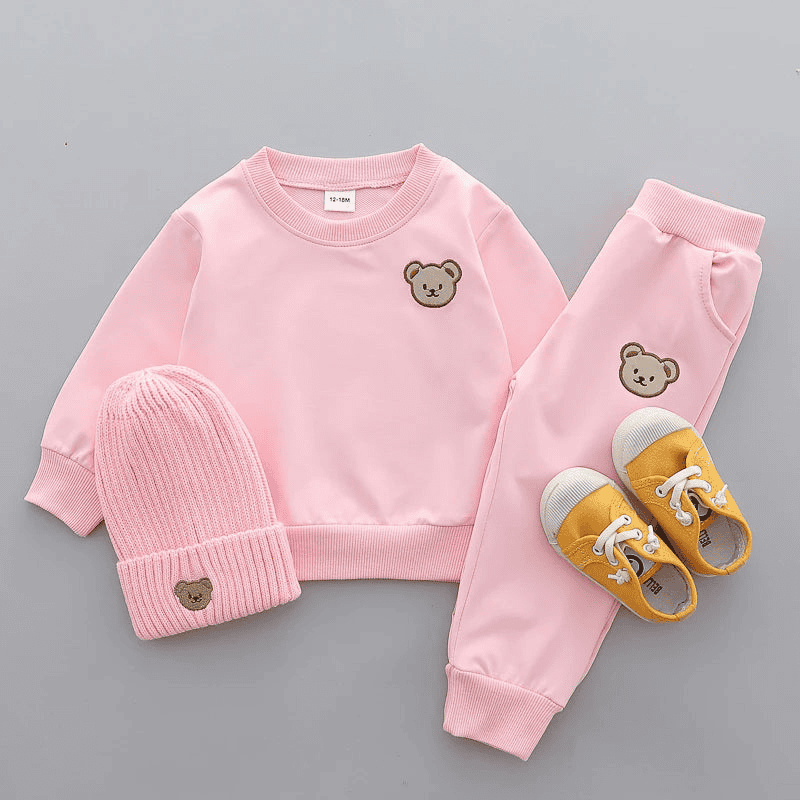 Cotton tracksuit set 2 pcs sweatshirt and trousers for Little Bear children - The Little Big Store