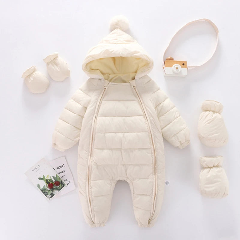 Breathable Windproof Thermal Suit for Kids with Hood & Zipper