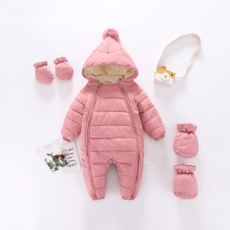 Breathable Windproof Thermal Suit for Kids with Hood & Zipper