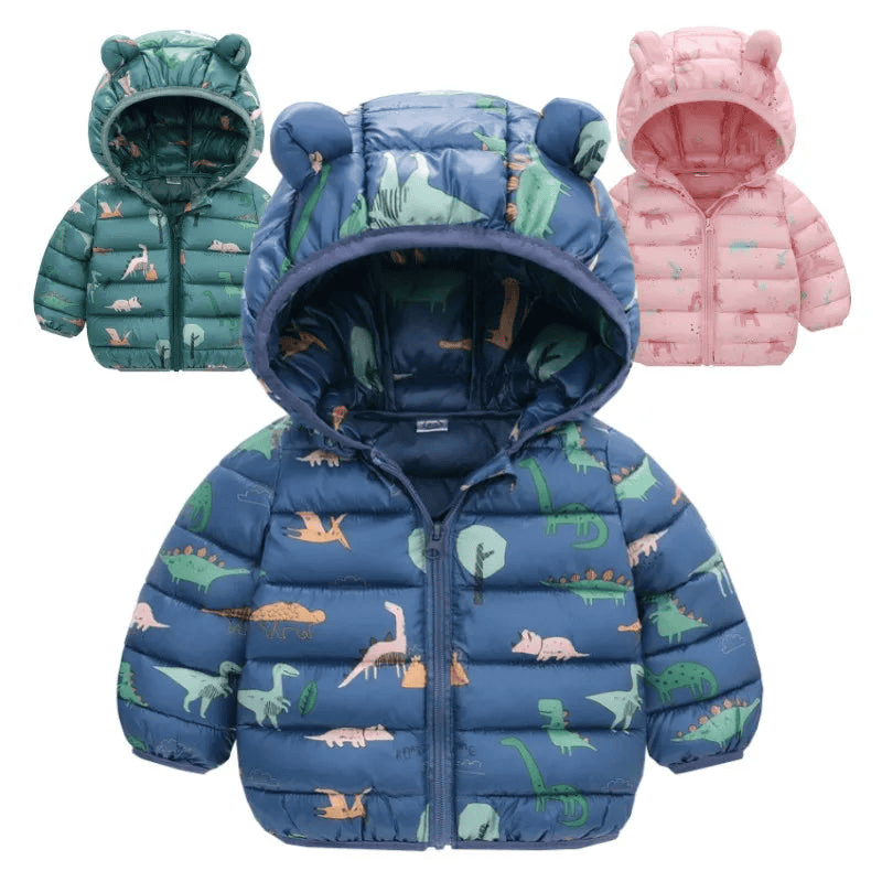 Warm Dinosaur Jacket with Hood for Children - The Little Big Store