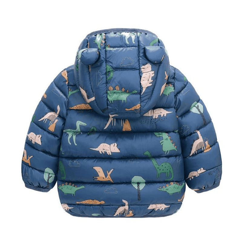 Warm Dinosaur Jacket with Hood for Children - The Little Big Store
