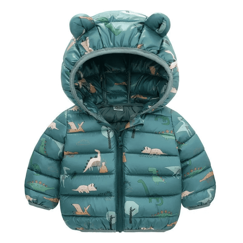 Warm Dinosaur Jacket with Hood for Children - The Little Big Store