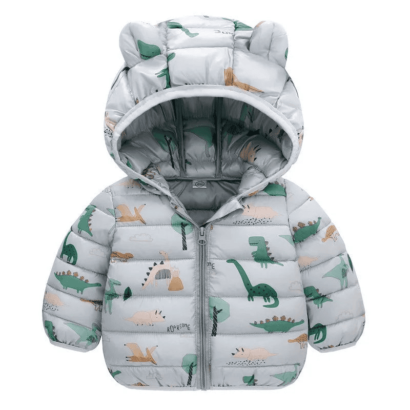 Warm Dinosaur Jacket with Hood for Children - The Little Big Store