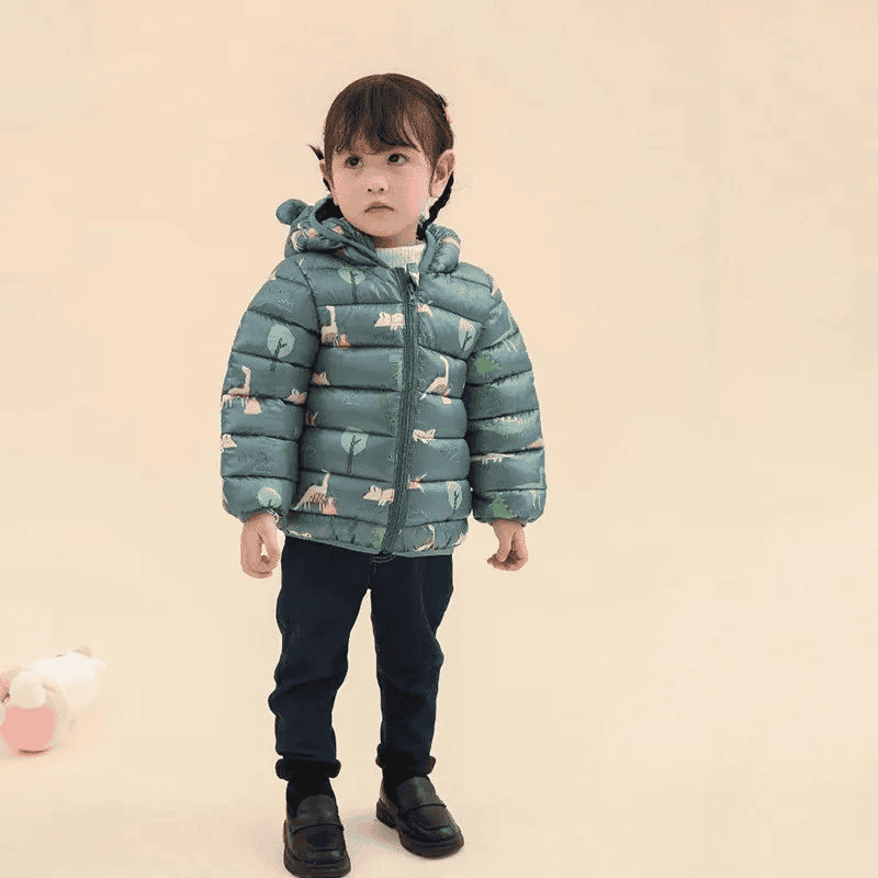 Warm Dinosaur Jacket with Hood for Children - The Little Big Store