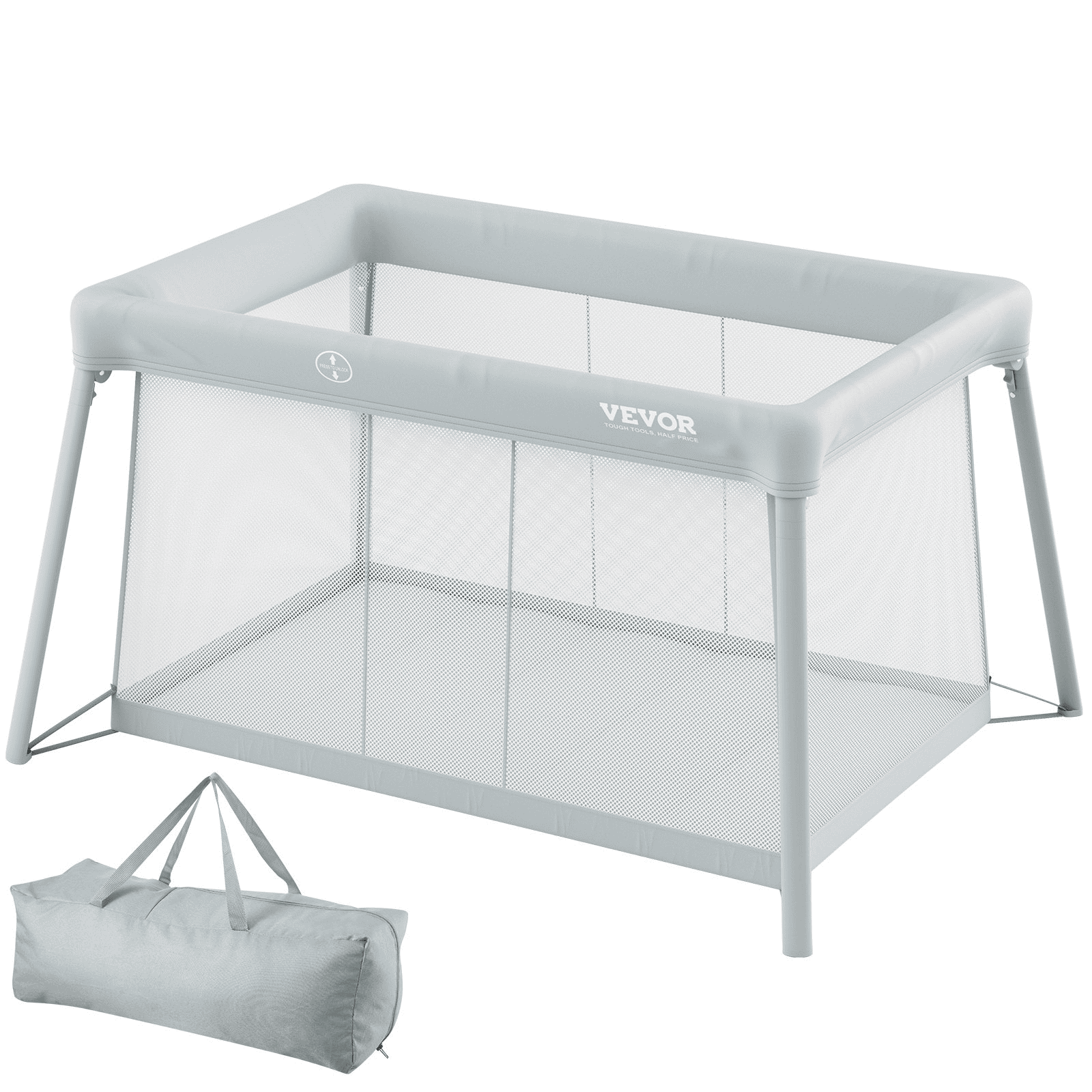 VEVOR Baby Travel Crib and Play Yard Folding Baby Playpen with Soft Mattress Pad - The Little Big Store
