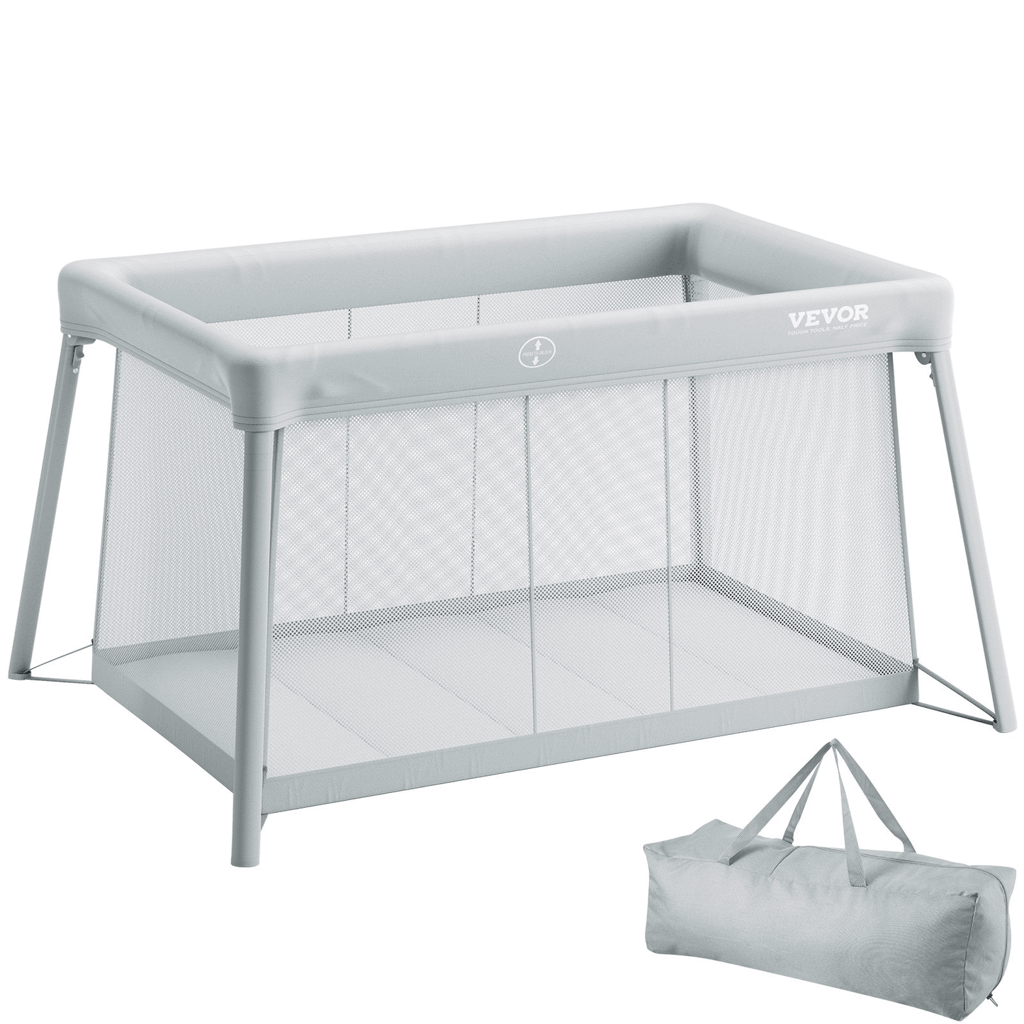 VEVOR Baby Travel Crib and Play Yard Folding Baby Playpen with Soft Mattress Pad - The Little Big Store