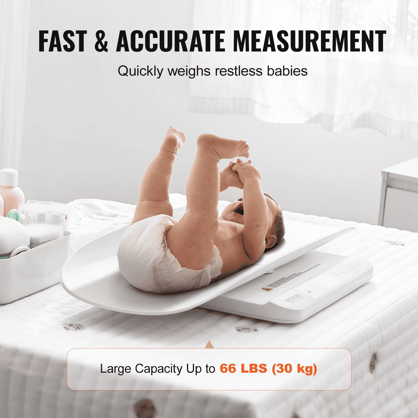 VEVOR Baby Scale Infant Weight Scale with Hold & Tare Function and 5 Units 66LBS - The Little Big Store