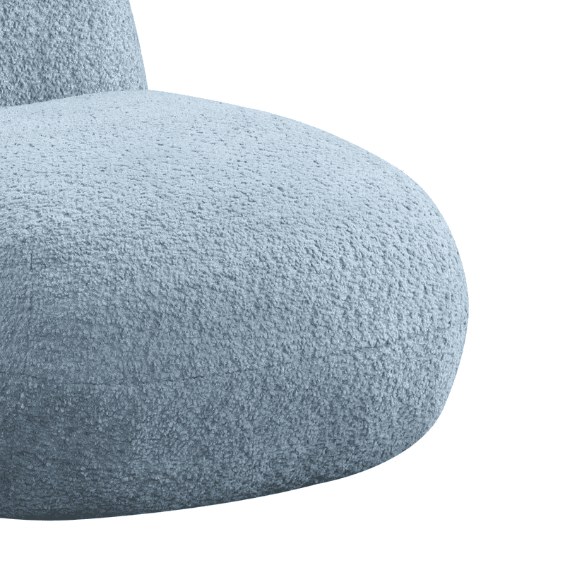 Weston 21.5"W Blue Chenille Deer-Shaped Kids Chair - The Little Big Store