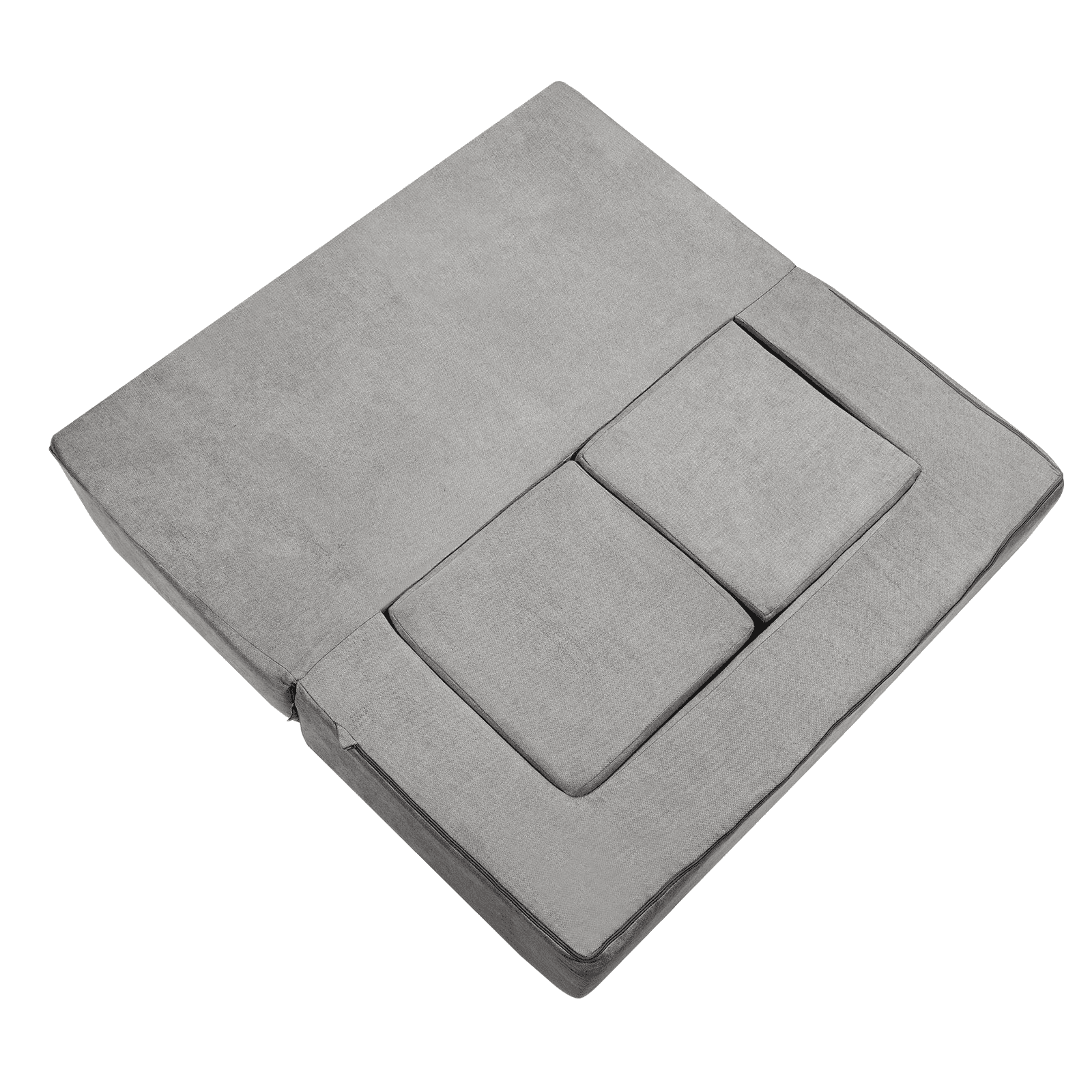 Kids Couch, 4Pcs Modular Kids Play Couch, Toddler Couch Sofa Bed, Kids Chair Seat Playroom Furniture, Child Sectional Sofa with Removable Cover for Kids Girls & Boys, Grey