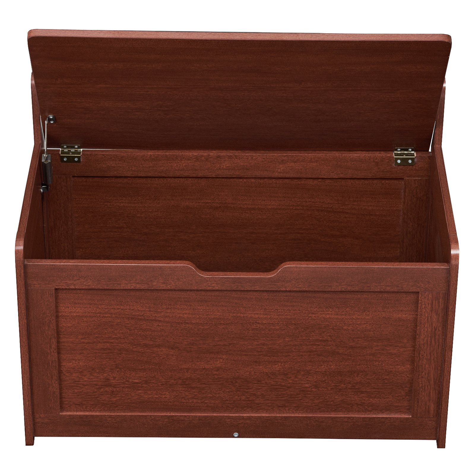 Wooden Toy Chest for Kids, Toddler Toy Storage Box with Flip-Top Lid and Safety Hinge, 32.68 x 17.91 x 24.02 Large Kids Storage Bench for Playroom, Bedroom, Living Room or Entryway, Cherry
