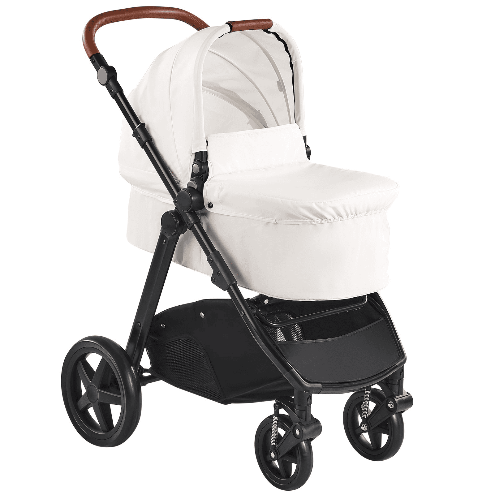 Stroller Travel System With Bassinet Playard Baby Combo Set 2-in-1 White - The Little Big Store