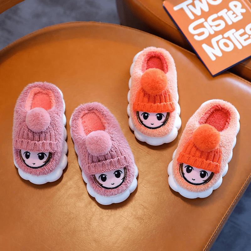 Cartoon Indoor Warm Slippers for Children - The Little Big Store