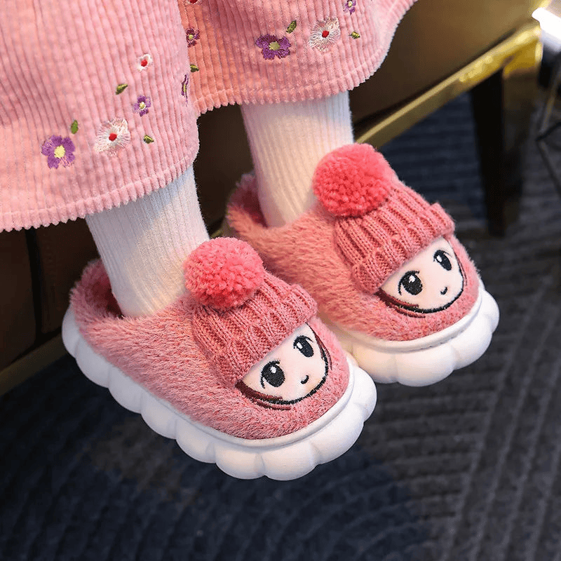 Cartoon Indoor Warm Slippers for Children - The Little Big Store