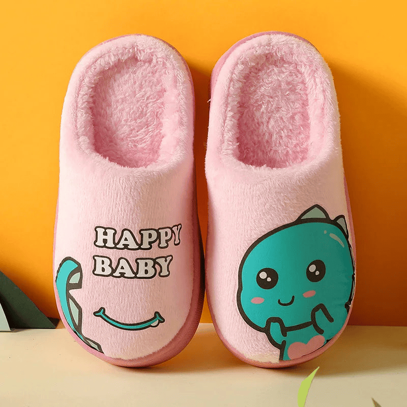Warm and padded home slippers for children with monster - The Little Big Store