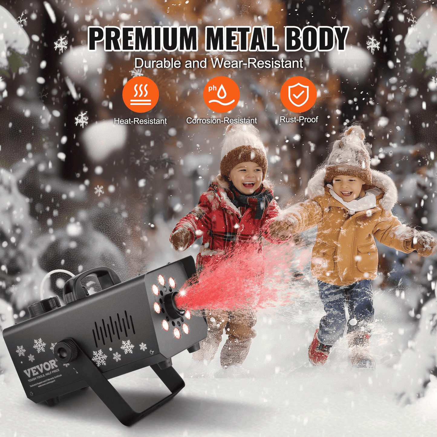Snow Machine 800W Handheld Hanging Snow Maker with LED Light for Holidays - The Little Big Store