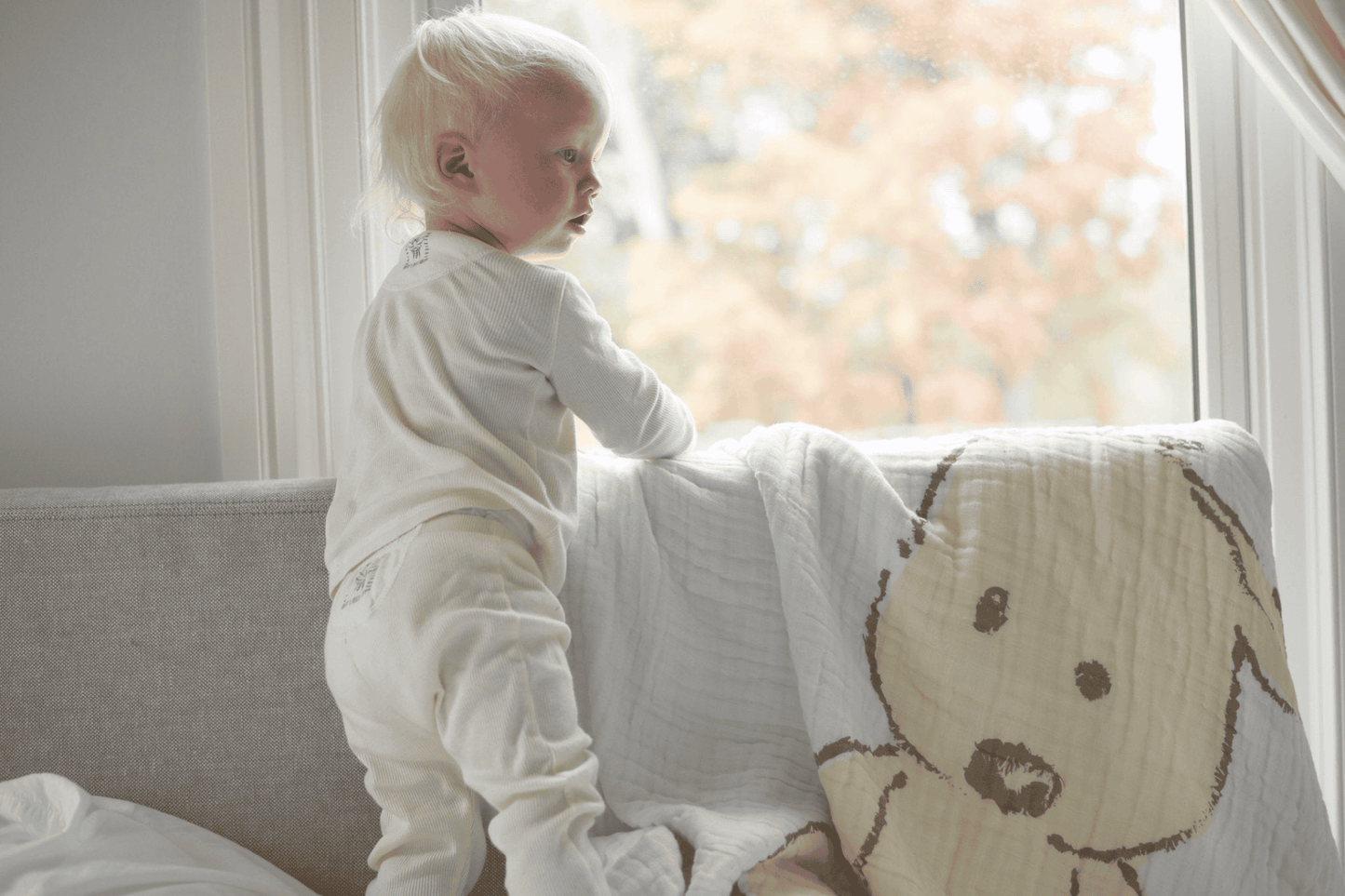 Teddy Bear and Plaid Cotton Muslin Newcastle Blanket - The Little Big Store