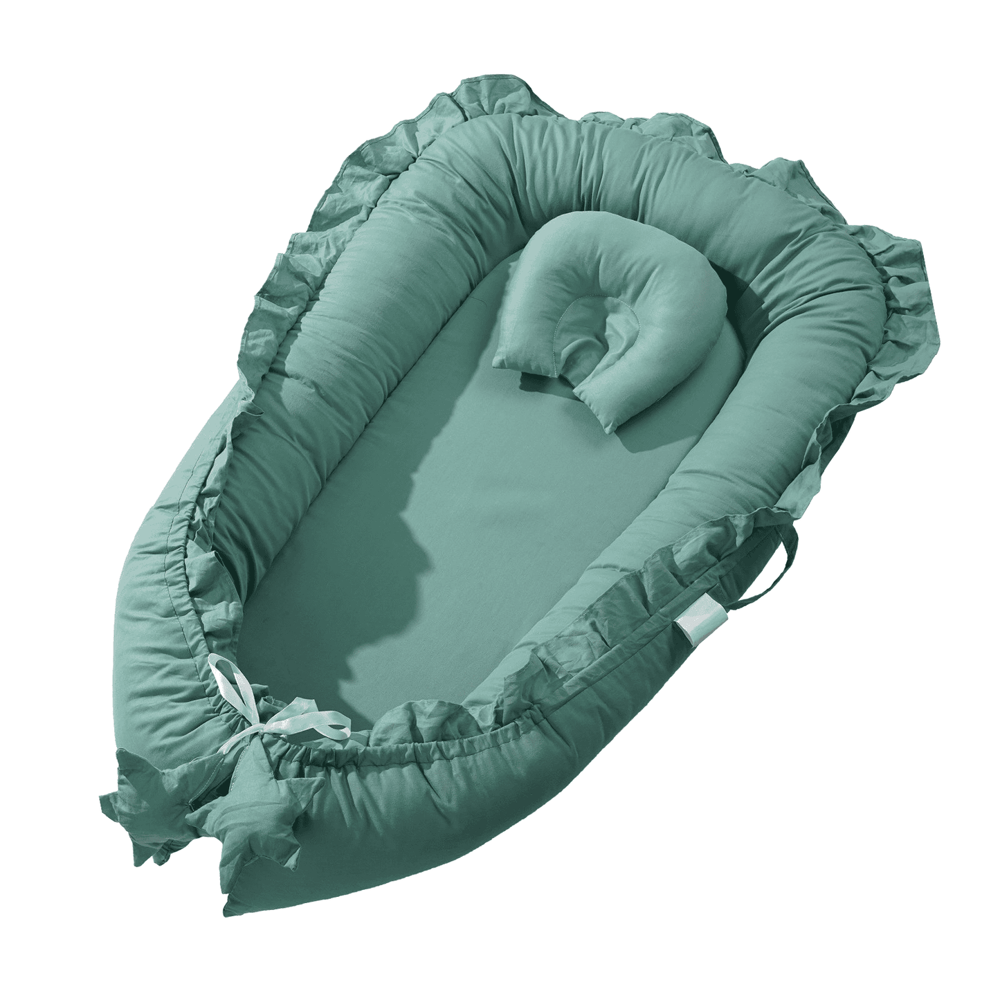 VEVOR Baby Infant Lounger 100% Cotton Soft Newborn Nest Sleeper with Headrest - The Little Big Store