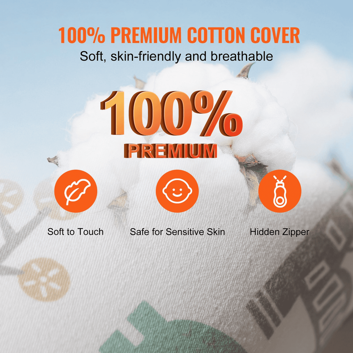VEVOR Baby Lounger Baby Nest Sleeper for Newborn 100% Cotton with Headrest - The Little Big Store