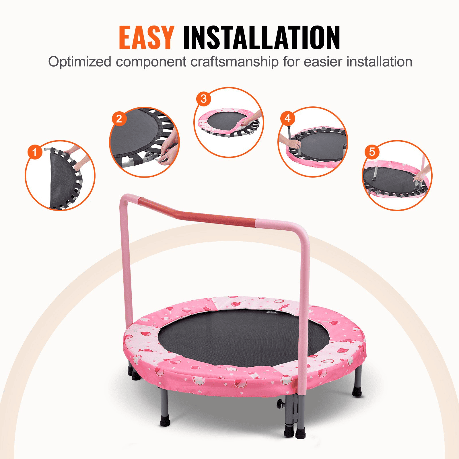 36" Trampoline for Kids Foldable Mini Toddler Trampoline Indoor Outdoor - The Little Big Store