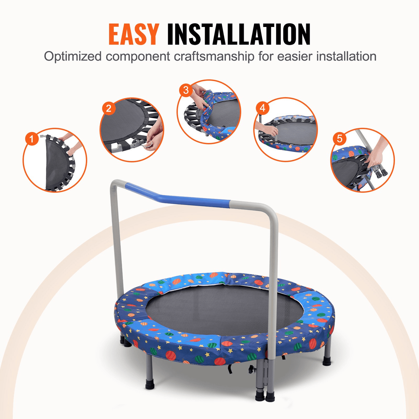 36" Trampoline for Kids Foldable Mini Toddler Trampoline Indoor Outdoor - The Little Big Store