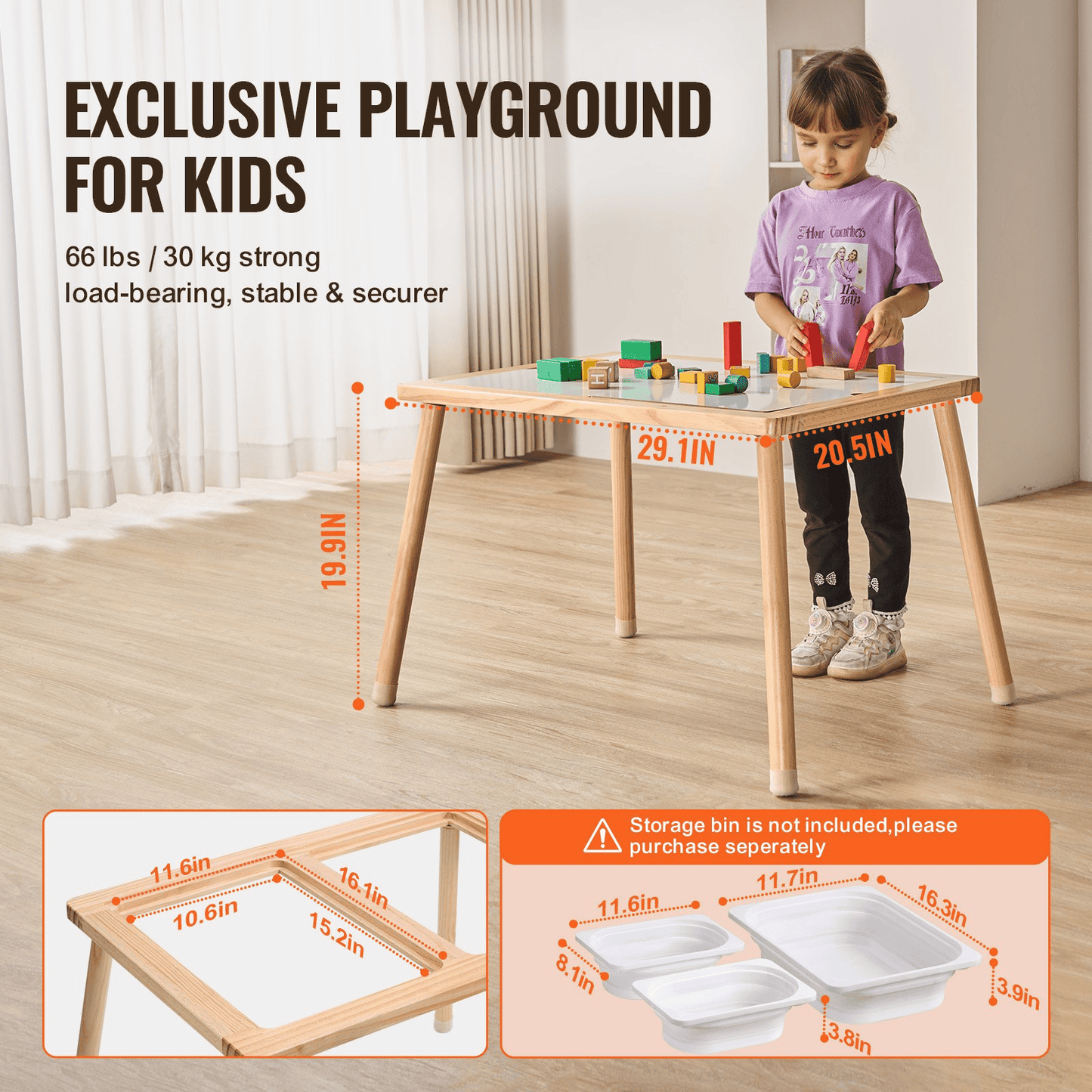 VEVOR Sensory Table for Toddlers Kids Activity Table with Double-Sided Tabletop - The Little Big Store