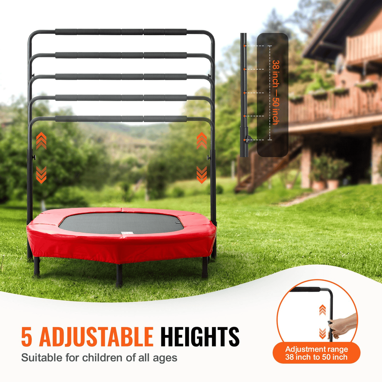 56" Trampoline for Kids Foldable Mini Toddler Trampoline Indoor Outdoor - The Little Big Store