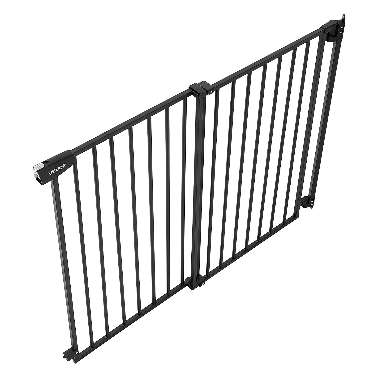 Adjustable Baby & Pet Safety Gate for Stairs – 36 Inch Metal Barrier (Black)