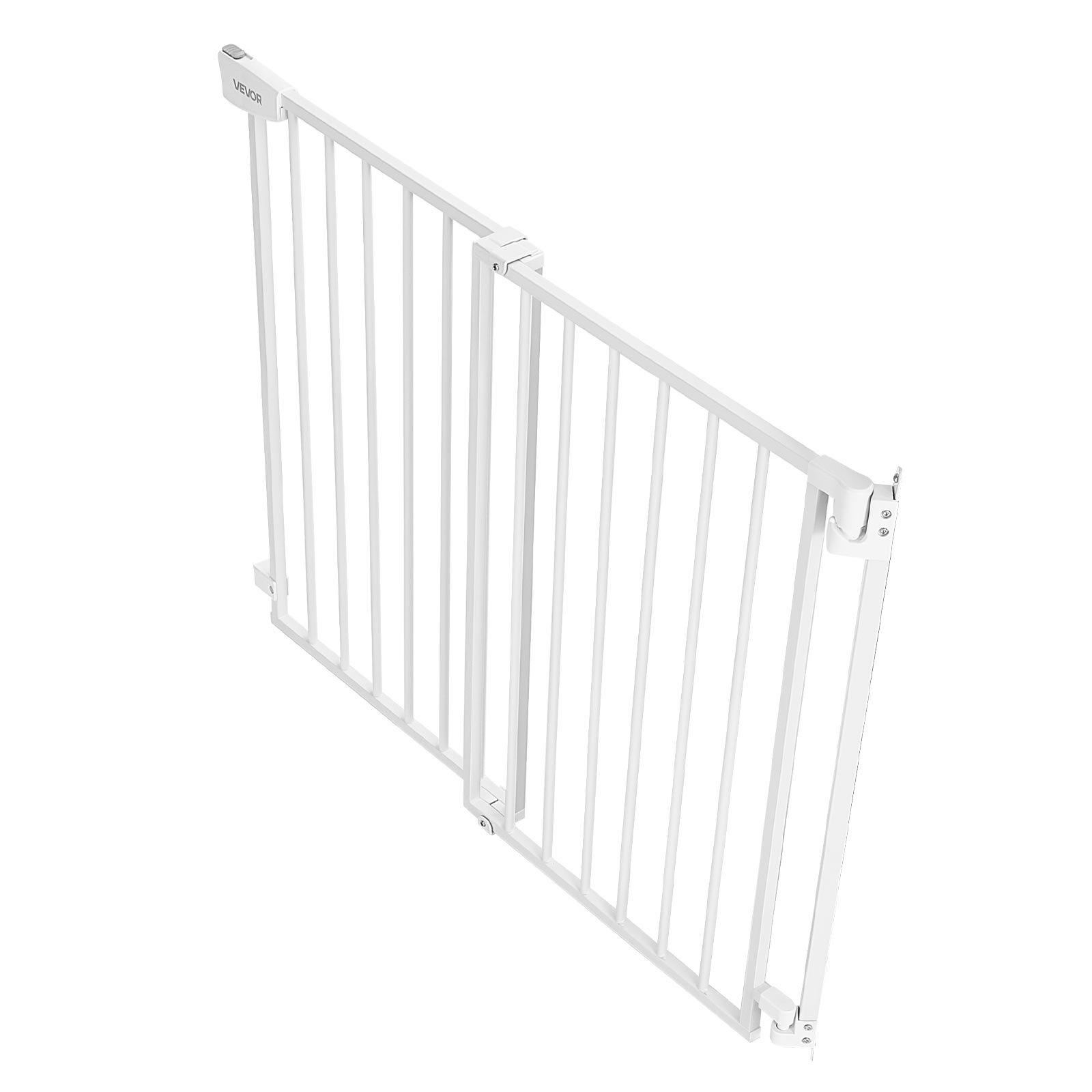 Adjustable Baby & Pet Safety Gate for Stairs – 36 Inch Hardware Mounted Barrier (White)