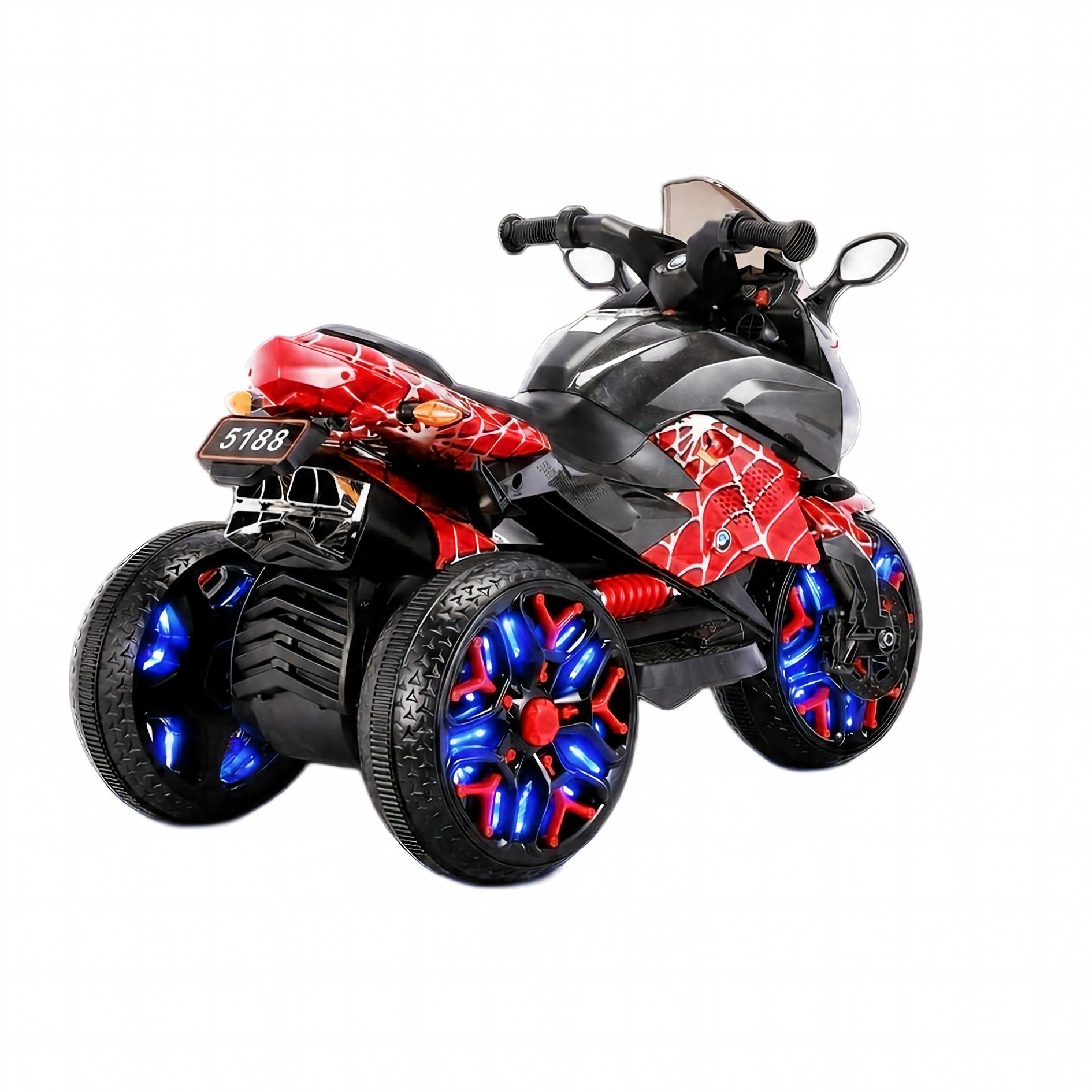 12V Kids Electric Ride-On Motorcycle with Light-Up Wheels | Battery Powered Motorbike for Ages 3–6