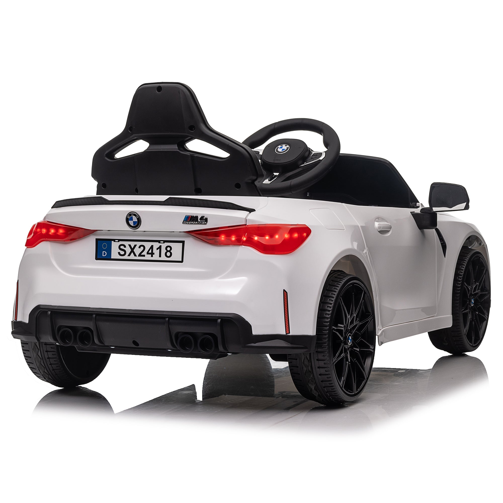 BMW M4 12V Kids Electric Ride-On Car with LED & Music