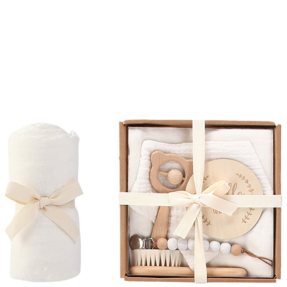 Baby Bath Essentials Kit: Towel, Toys & Pacifier