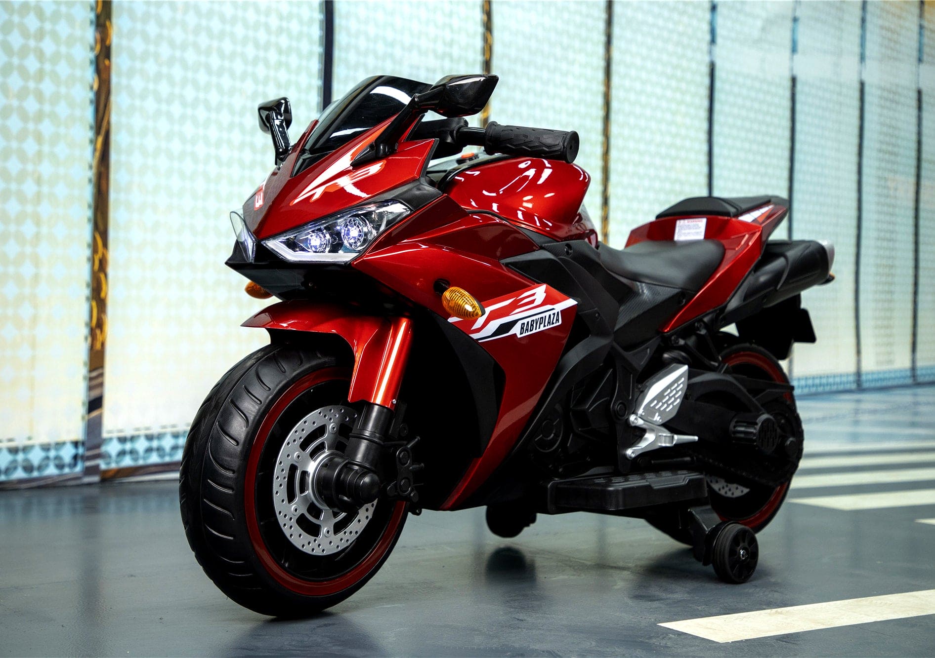 kids motorcycle 12V motorcycle for kids 3 4 5 6 years Boys Girls 12v7ah kids motorcycle ride on toy with Training Wheels/manual throttle/ drive by hand /Lighting wheels - The Little Big Store