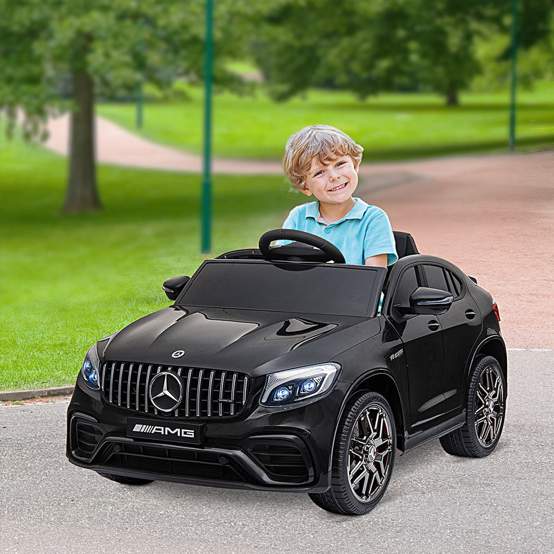 TheLittleBigStore 12V Mercedes AMG Kids Ride-On Car – Remote Control Electric Coupe (Black)