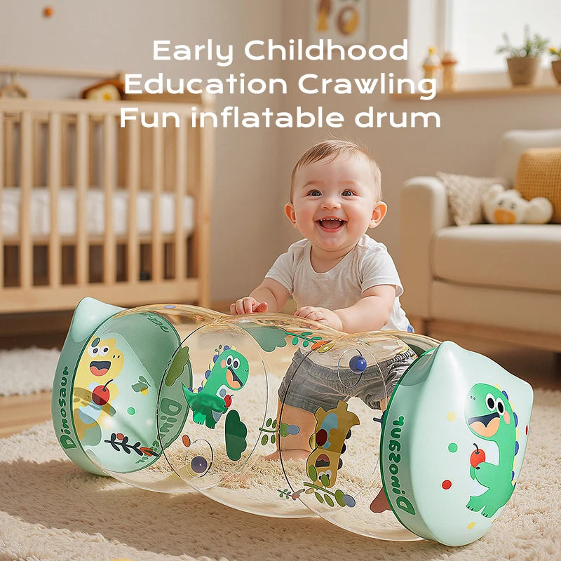 Colorful Crawl-Along Activity Roller – Baby Floor Time Sensory Toy for Tummy Time & Early Play
