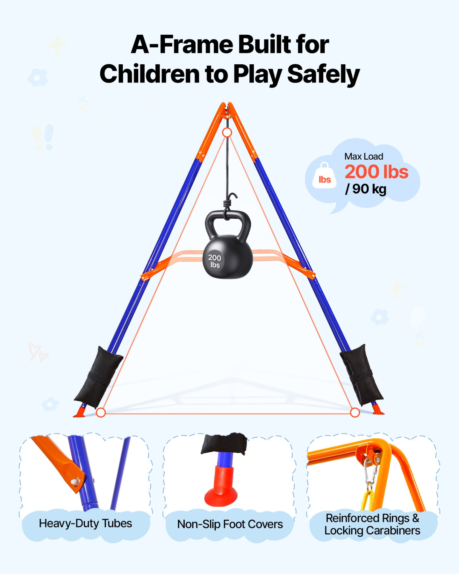 2-in-1 Toddler Swing & Jumper Set – Heavy-Duty Foldable Frame with Sandbag Stability