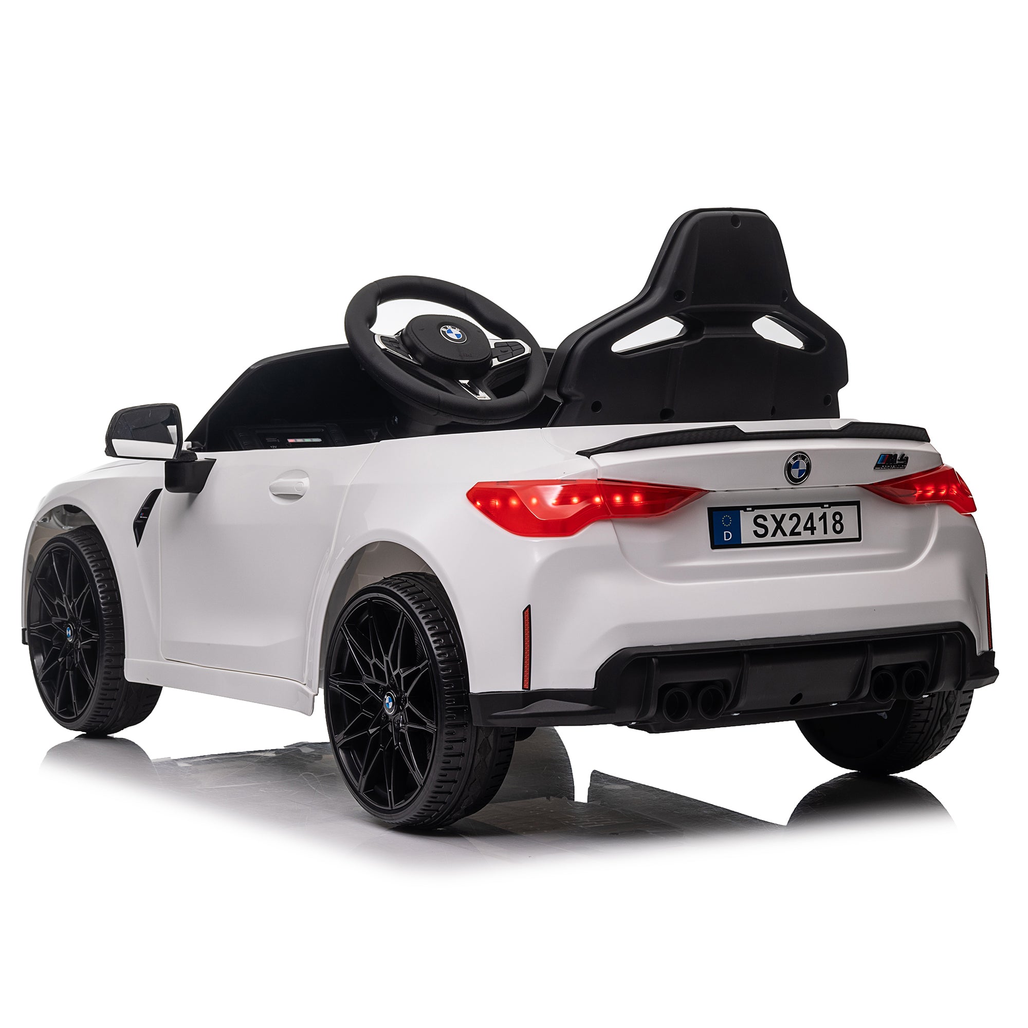 BMW M4 12V Kids Electric Ride-On Car with LED & Music