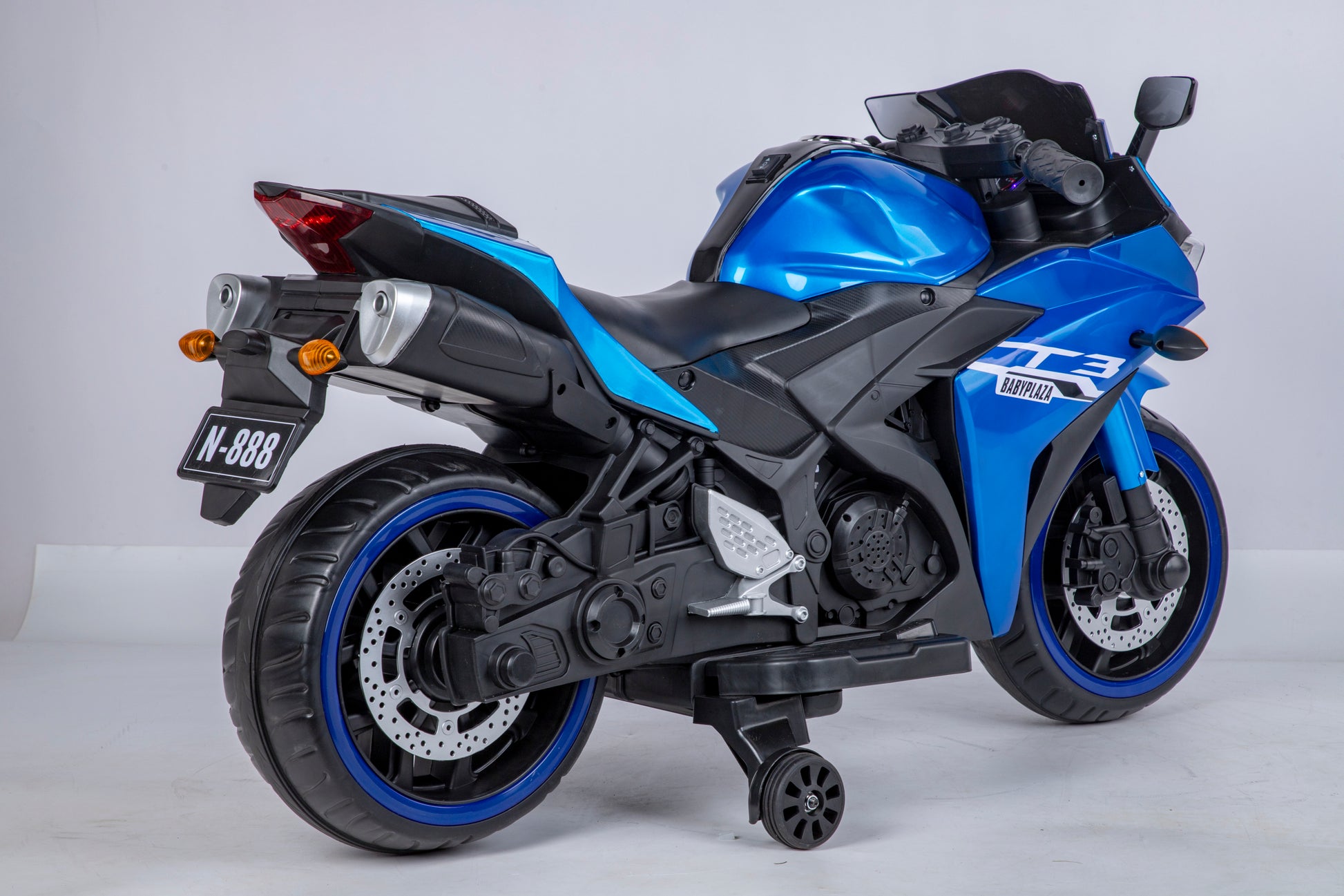 kids motorcycle, 12V motorcycle for kids 3 4 5 6 years Boys Girls 12v7ah kids motorcycle ride on toy with Training Wheels/manual throttle/ drive by hand /Lighting wheels - The Little Big Store