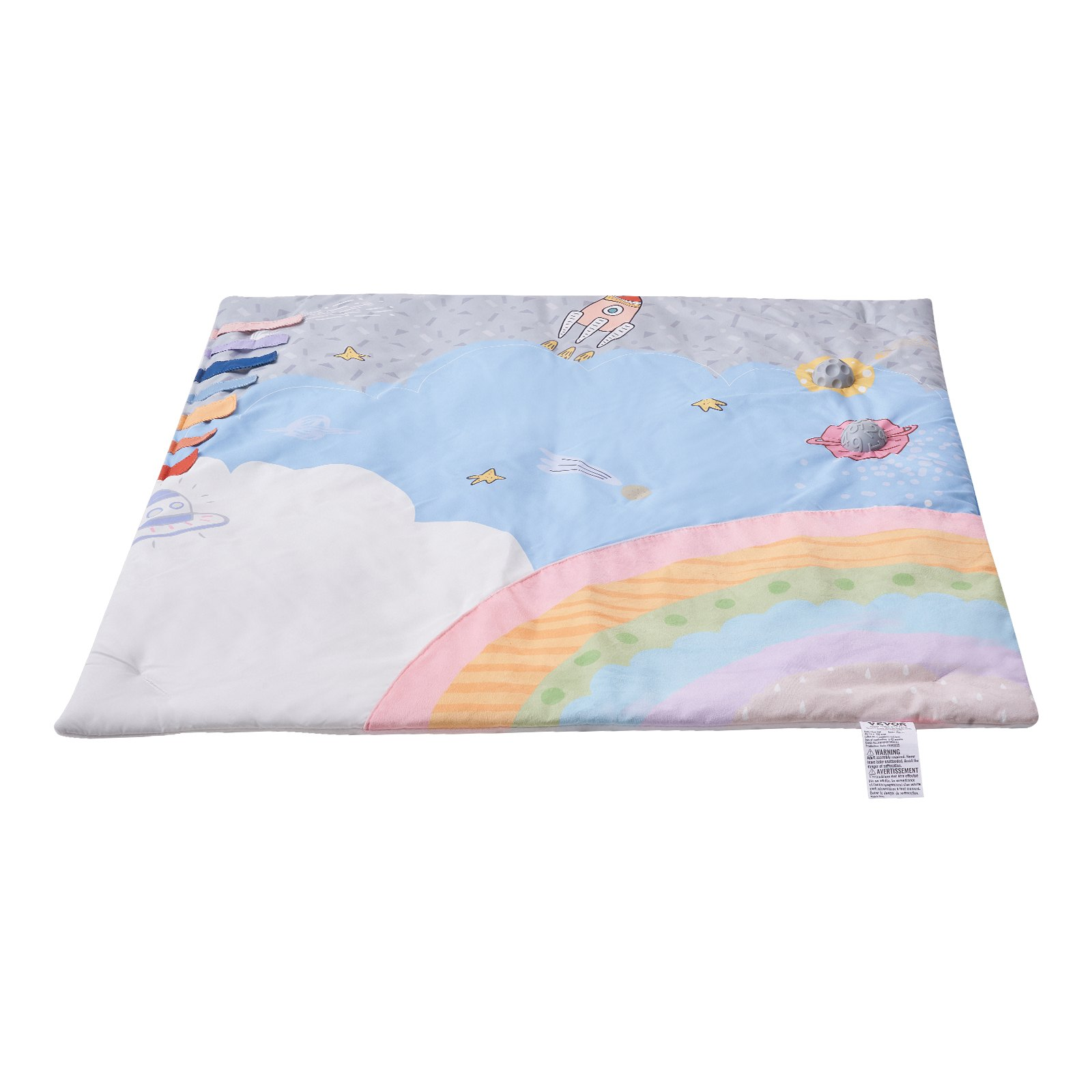 RocketNest™ Baby Play Gym & Activity Mat – Sensory Tummy Time Play Mat with Musical Light-Up Rocket Toy